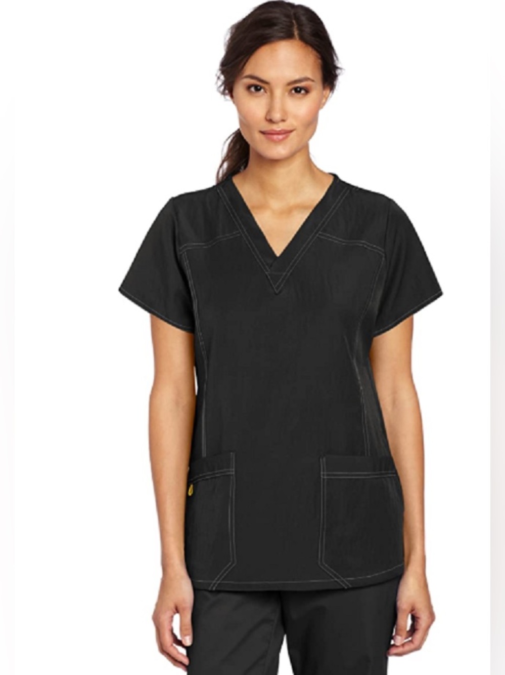 WonderWink 4 Way Stretch Navy Scrub Top Size Medium
